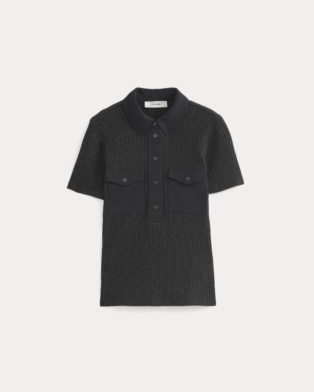 The Cozy Rib Polo | Black – Everlane