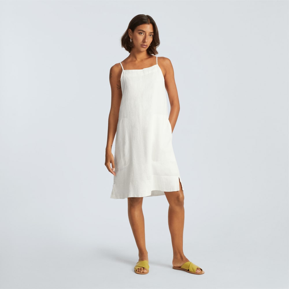 cotton linen apron dress Linen Pinafore Apron, Cottage Core Apron, Women's Apron with Pockets, Cooking Apron, Maxi L