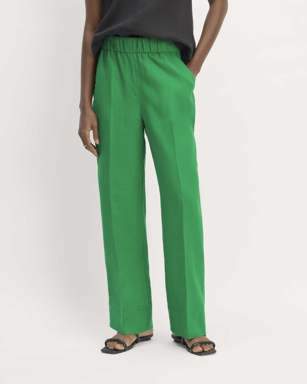 ANCELLM RAYON EASY SLACKS GREEN 定価33000円 ANCELLM RAYON EASY