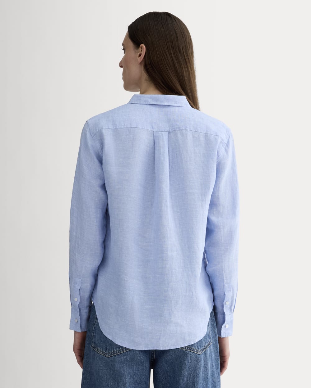 Everlane Women's Must-Have Shirt in Linen in Light Blue, Size 4 Everlane Women's Must-Have Shirt in Linen in Light Blue, Size 4