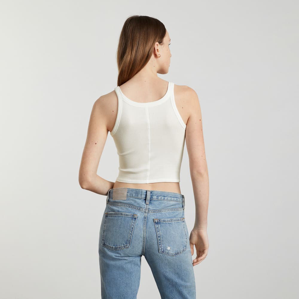 The Pima Micro-Rib Short Tank | White – Everlane