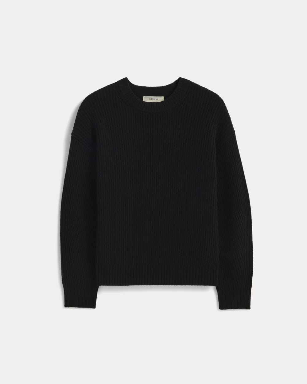 womens-wool-cashmere-cocoon-crew-sweater-black | alt