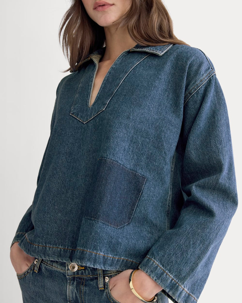 The Cropped Denim Tunic | Tungsten Blue Stone – Everlane