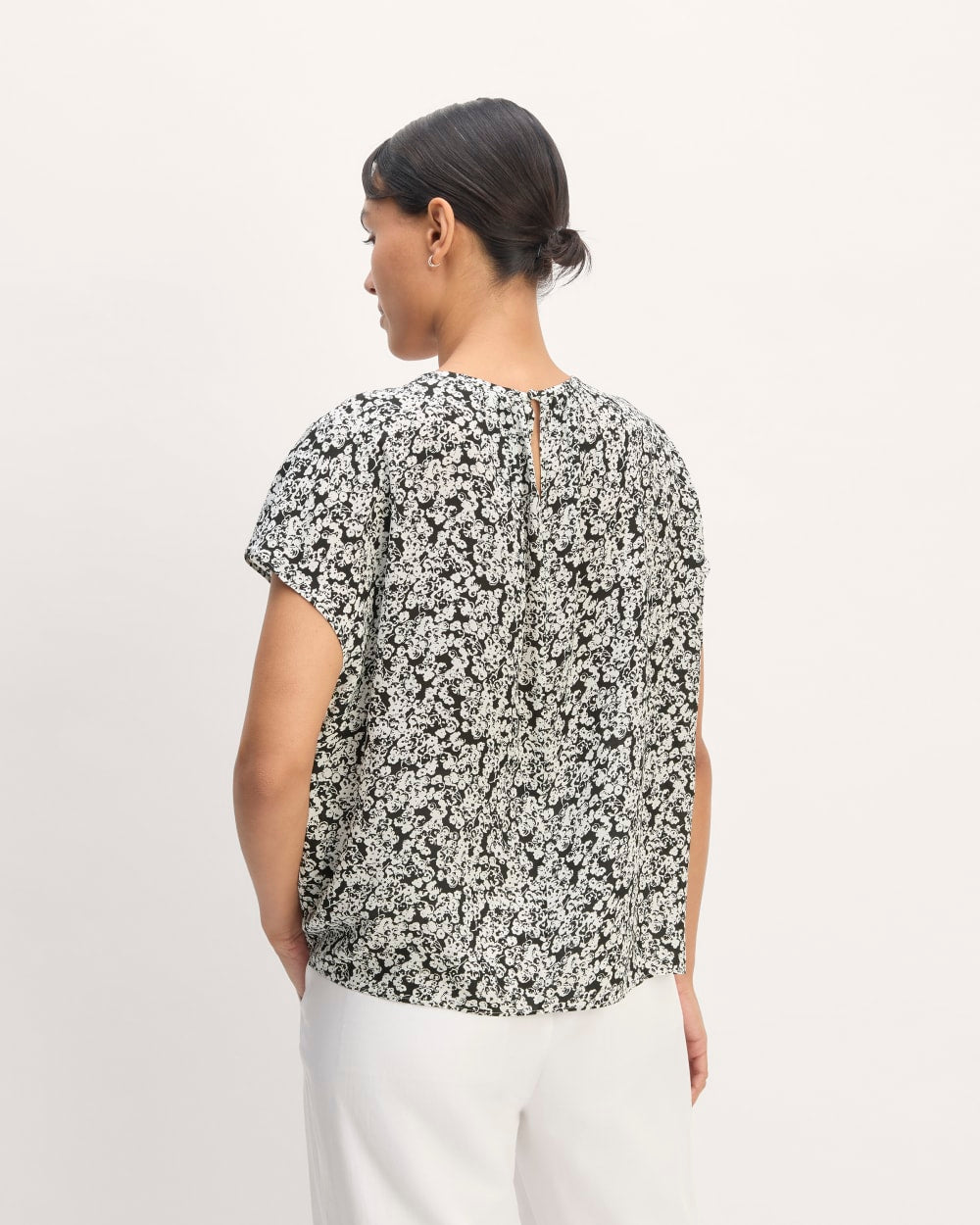 womens-viscose-gathered-neck-top-black-bone-mini-floral