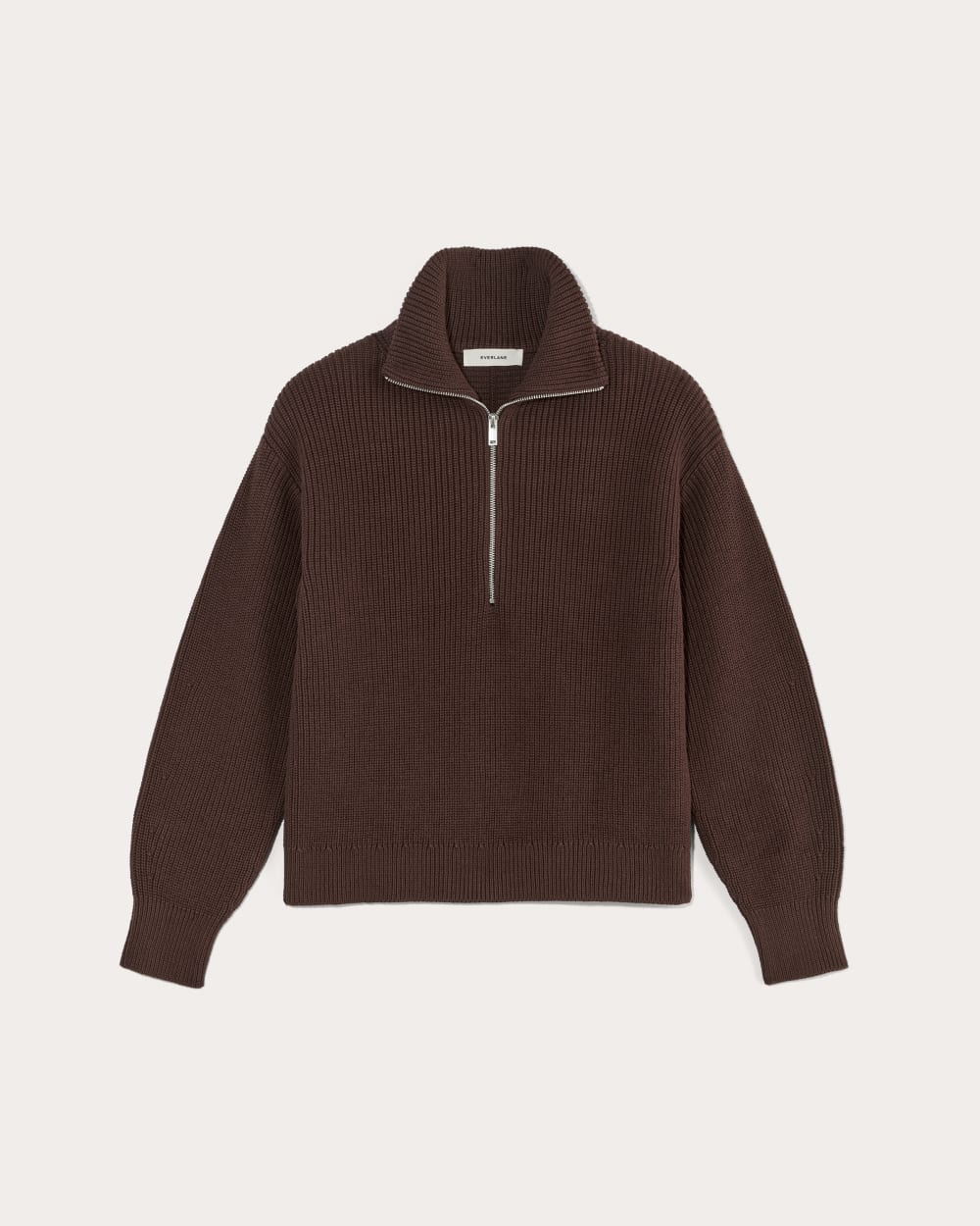 The Half-Zip in Everyday Cotton | Dark Mahogany – Everlane
