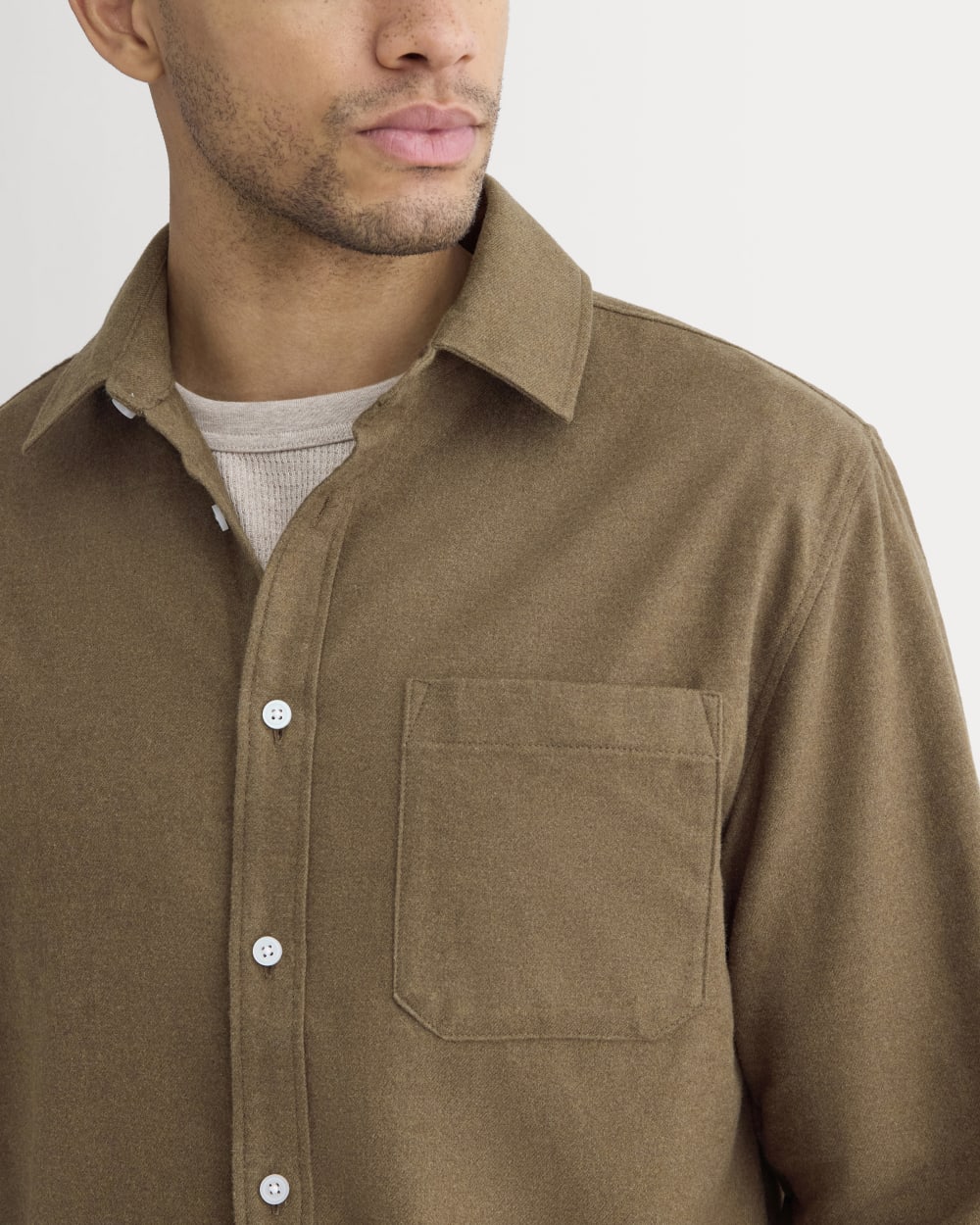 Brushed Flannel Shirt | Heathered Cocoa Brown – Everlane