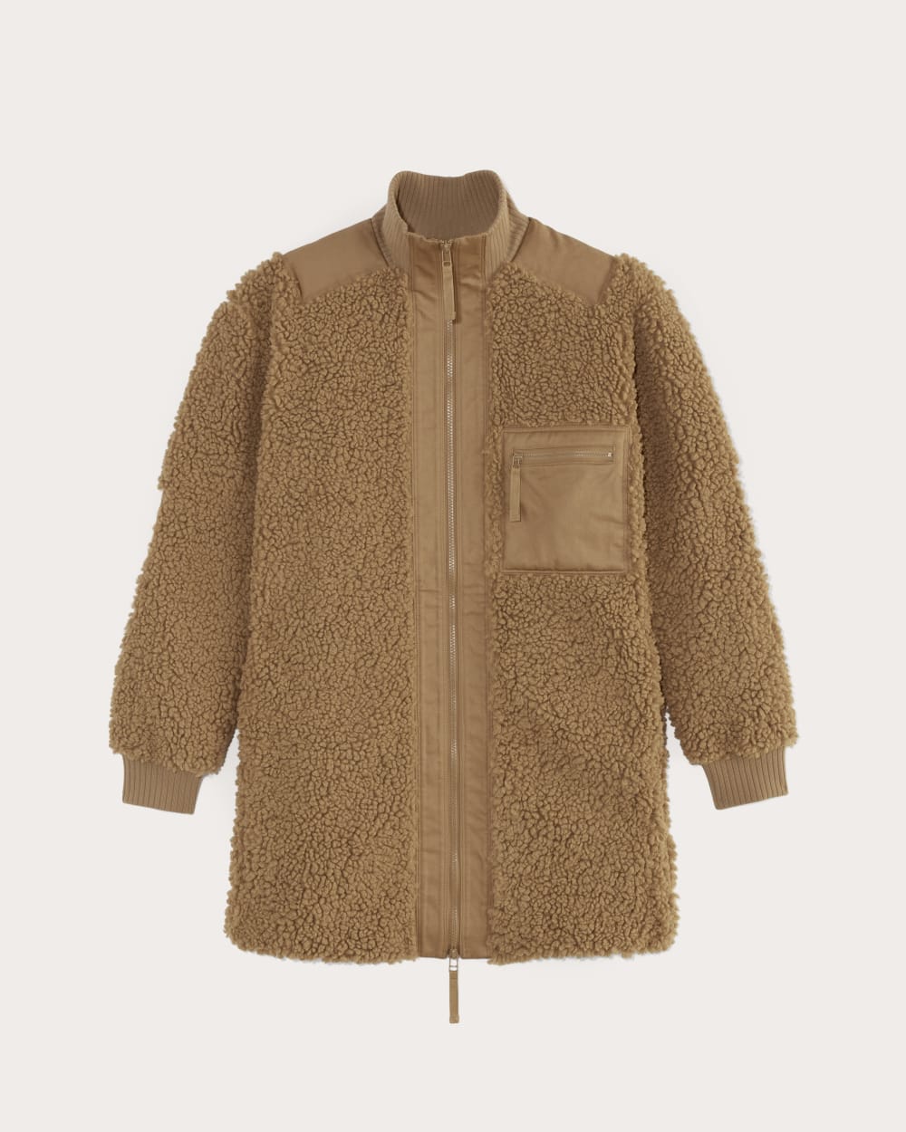 womens-teddy-midi-zip-liner-jacket-toasted-coconut | alt