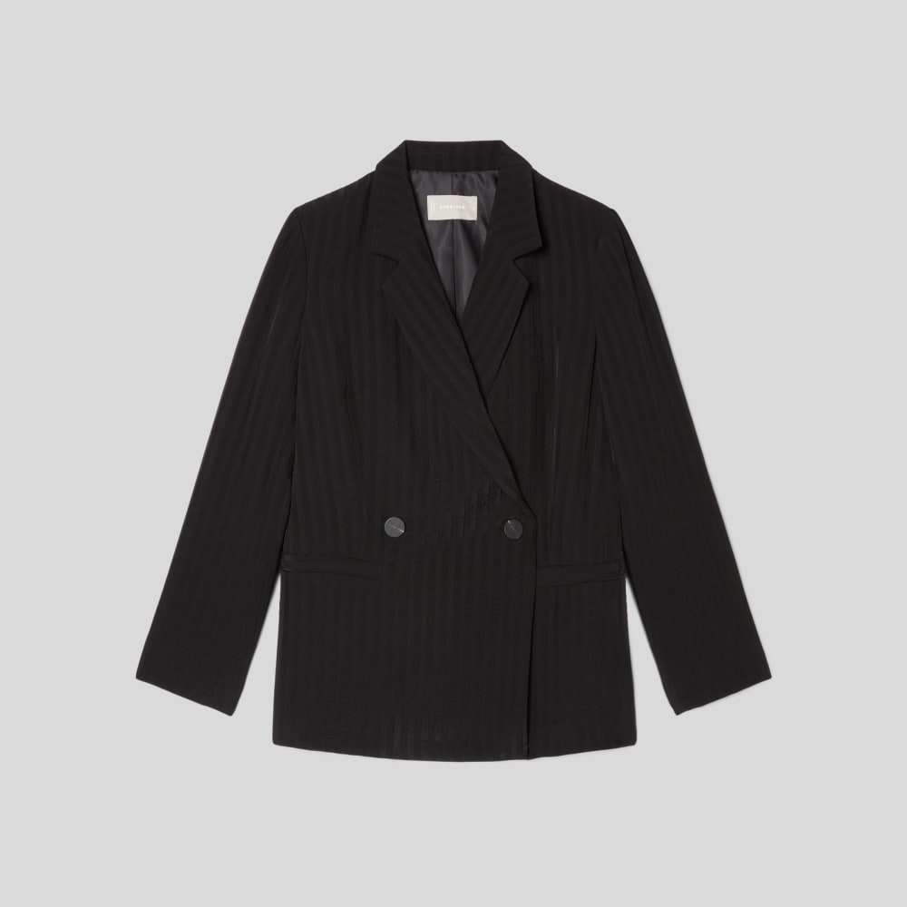 womens-drapey-city-stripe-blazer-black | alt