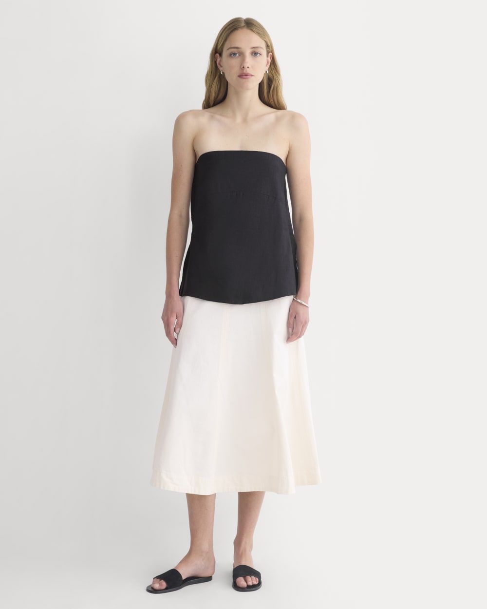womens-tube-top-in-stretch-linen-black | alt
