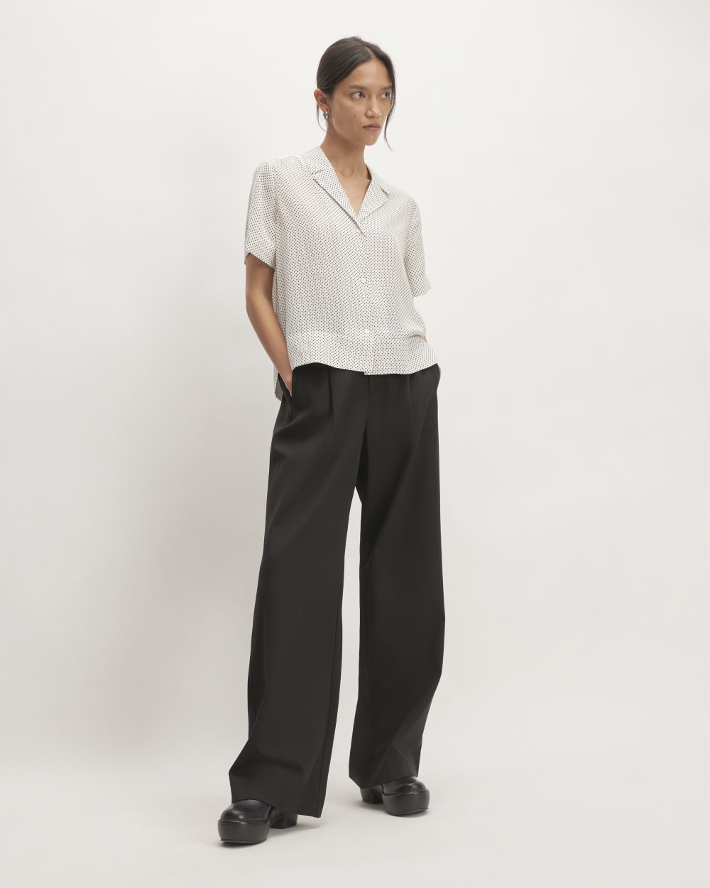 womens-clean-silk-ss-notch-shirt-black-bone-polka-dot