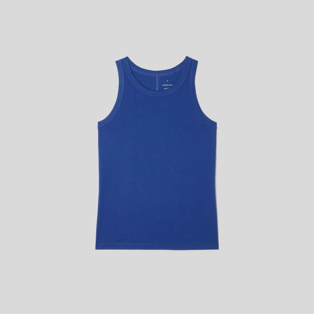 womens-organic-cotton-cutaway-tank-mazarine-blue | alt