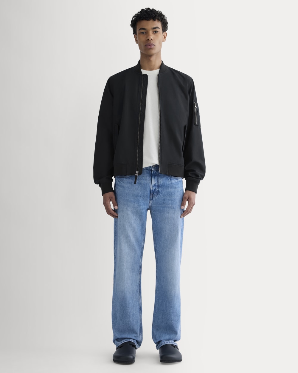 Everlane Bomber Jacket In Black, Size Small, Cotton/Polyester Everlane Bomber Jacket In Black, Size Small, Cotton/Polyester