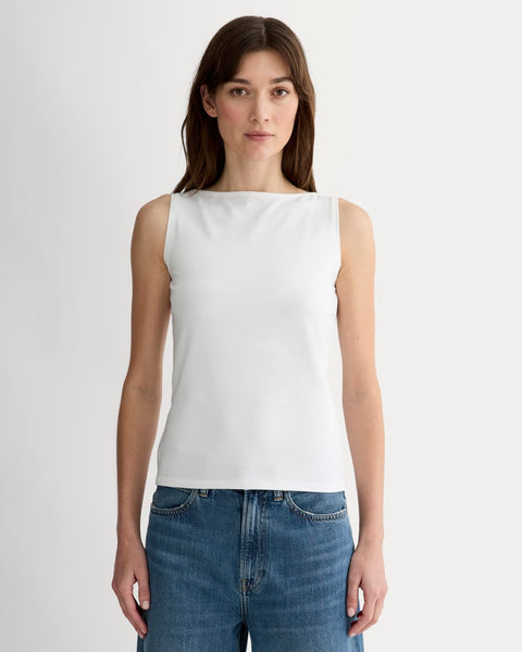 The Form Boatneck Tank | White – Everlane