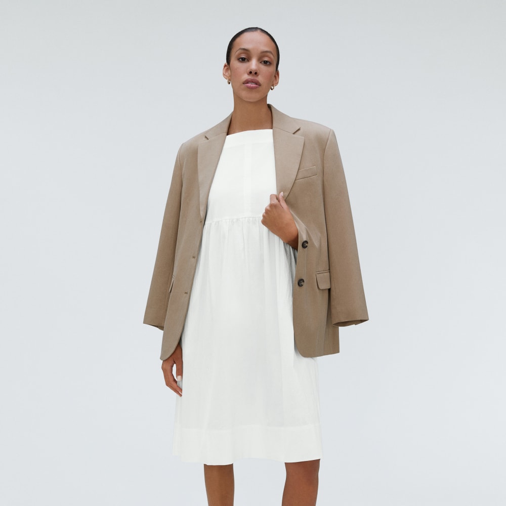 everlane seersucker midi dress The Seersucker Midi Dress