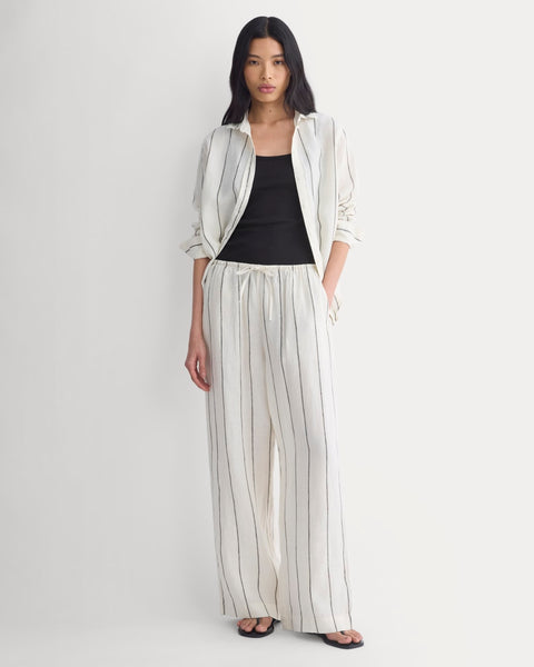 The Drawstring Pant in Linen | Gardenia/Meteorite – Everlane