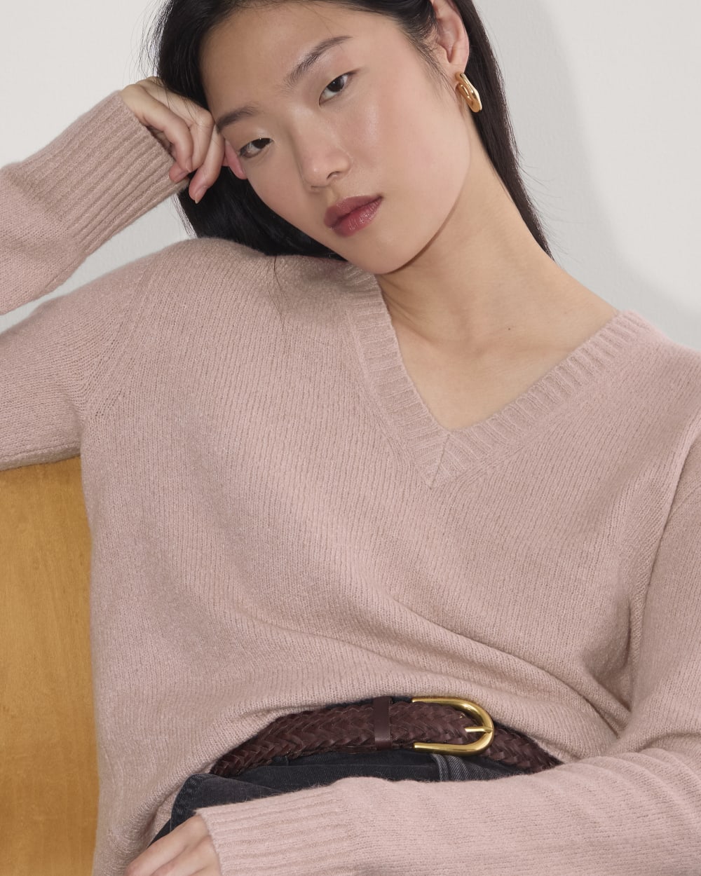 East V-Neck Sweater - Rose Bubble Chine main image 0