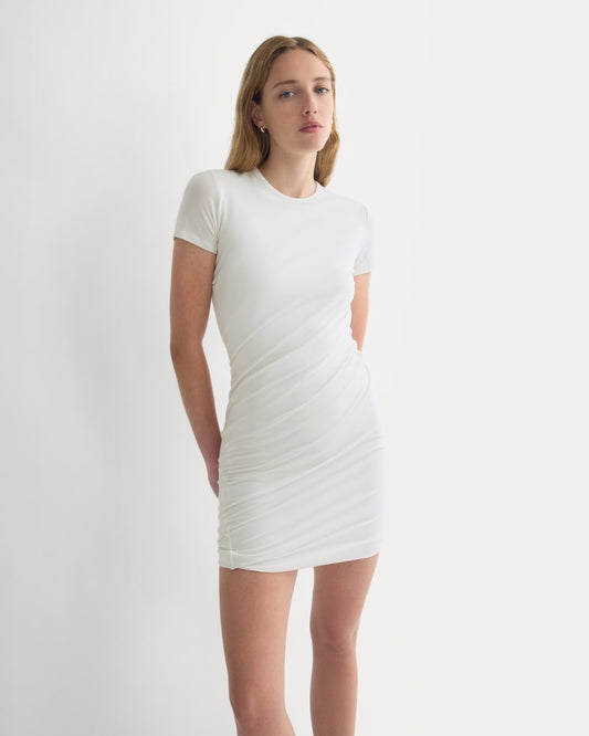 womens-twisted-short-sleeve-crew-dress-bone | primary
