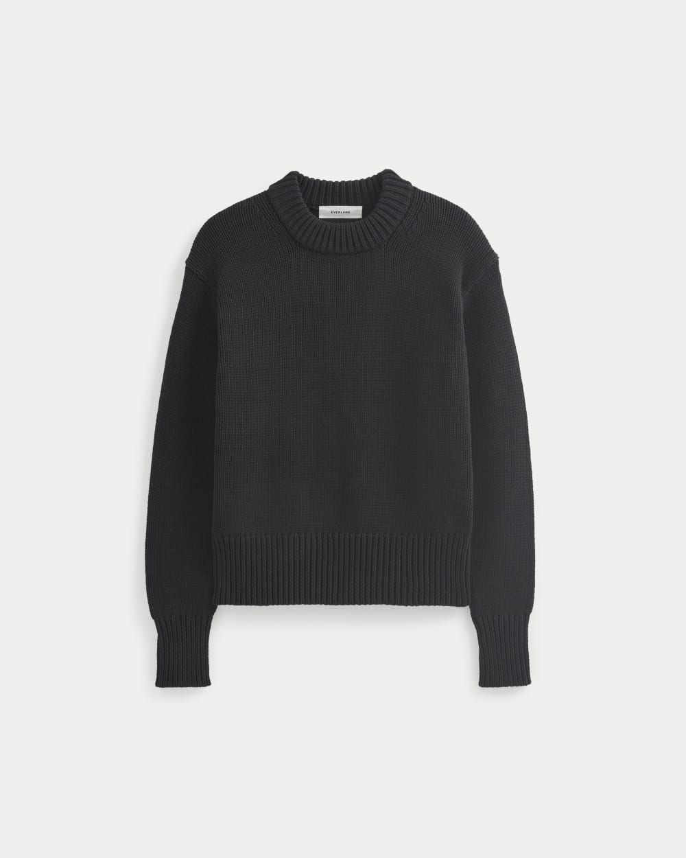 womens-oversized-cocoon-crew-cotton-black | alt