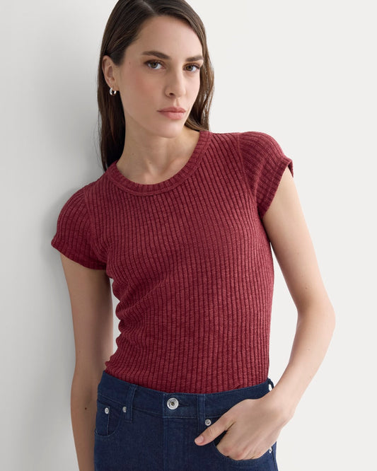 womens-rib-knit-organic-cotton-crew-pomegranate | primary