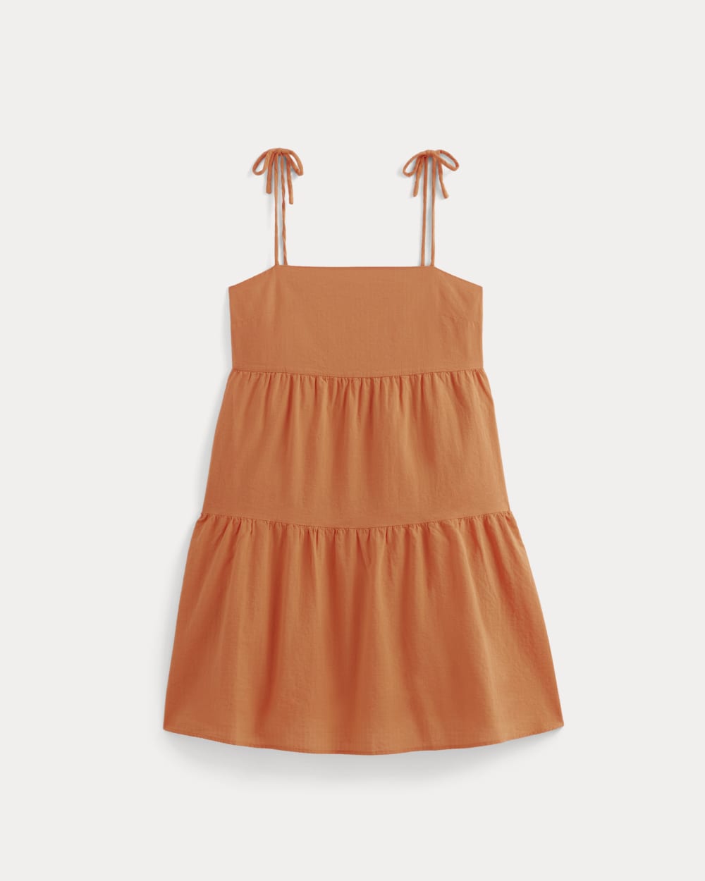 womens-gauze-mini-tiered-dress-soft-orange | alt