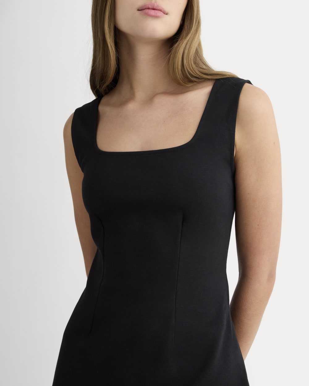The Dream Square-Neck Dress | Black – Everlane