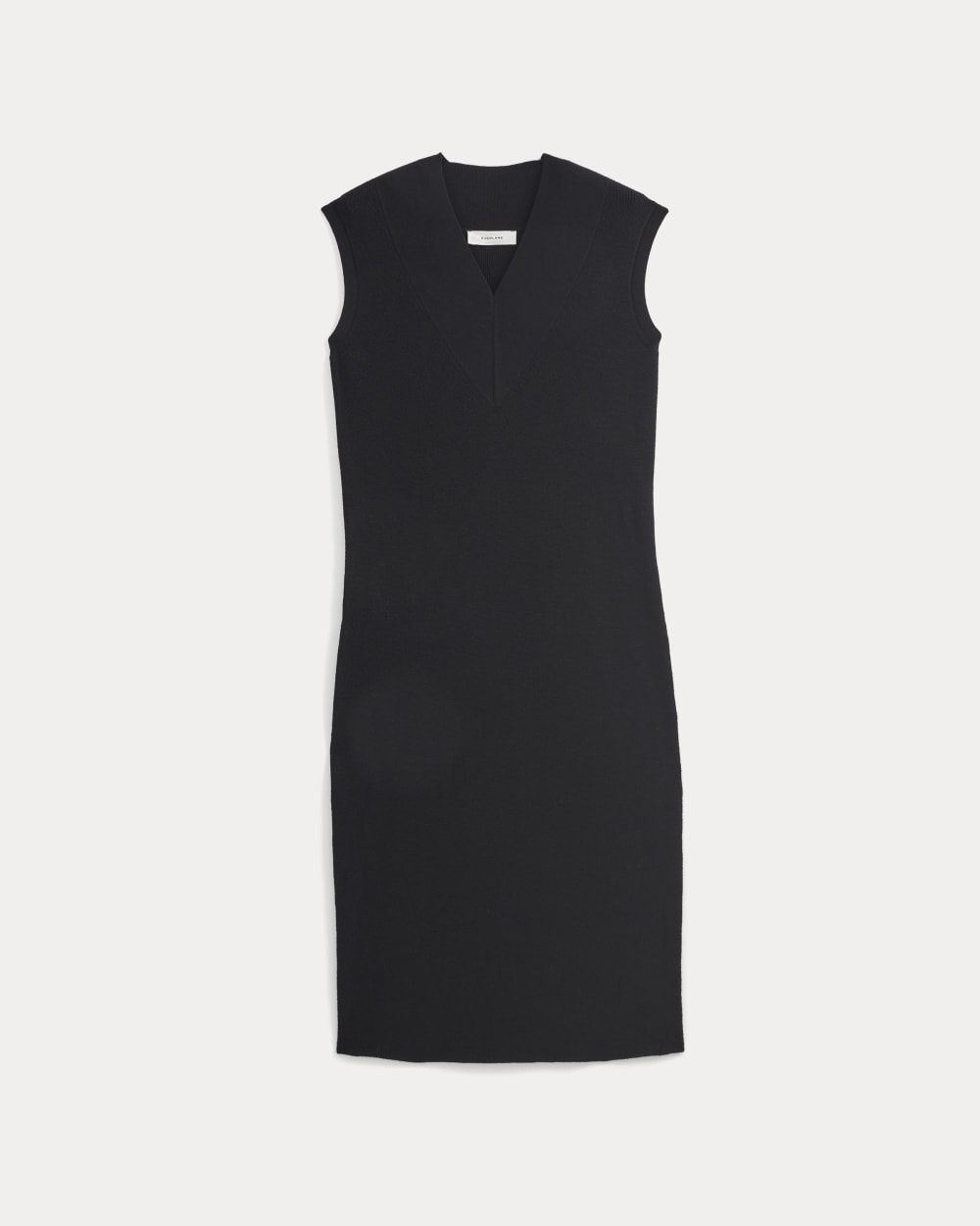 Everlane Relaxed V-Neck Midi Sweater Dress, Cotton Merino, Black, Size XS Everlane Relaxed V-Neck Midi Sweater Dress, Cotton Merino, Black, Size XS
