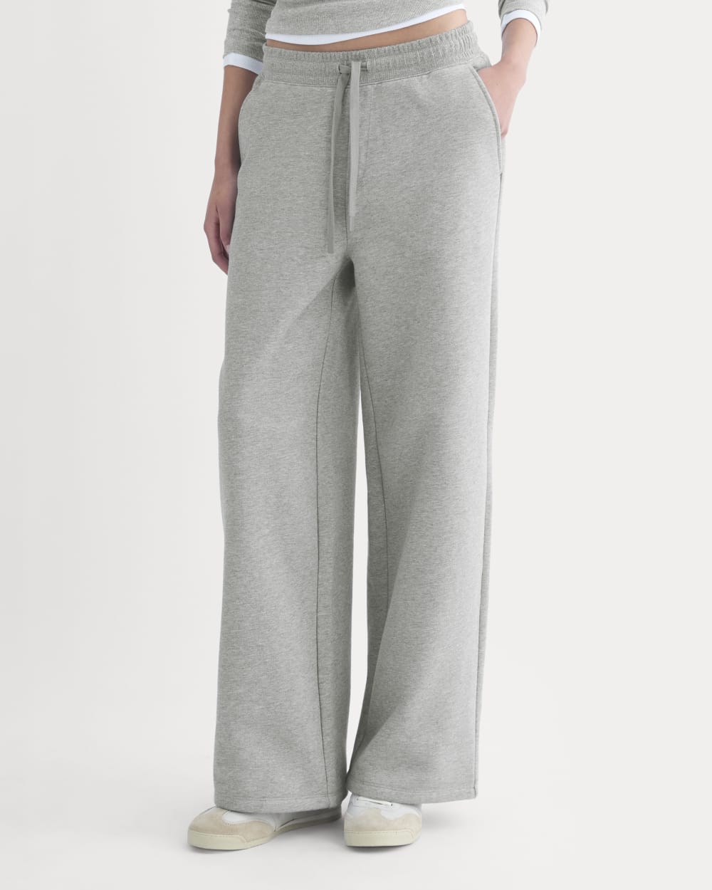 Luxe Fleece Wide-Leg Sweatpant | Vintage Heather Grey – Everlane