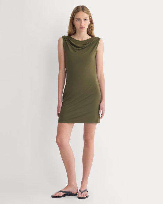womens-cowl-neck-mini-dress-beech | primary