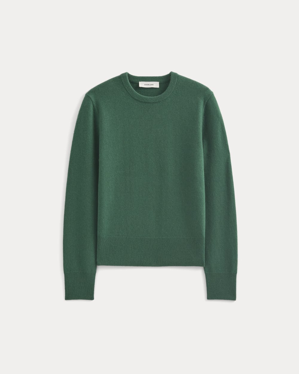 womens-cashmere-slim-crew-sweater-hunter-green | alt
