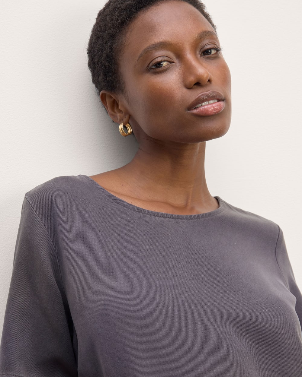 The Relaxed T-Shirt Dress in Buttersoft | Graphite Everlane The Relaxed T-Shirt Dress in Buttersoft | Graphite Everlane