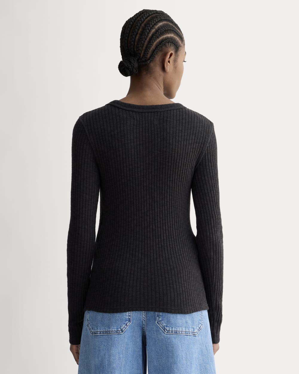 The Cozy Rib Long-Sleeve Tee | Black – Everlane