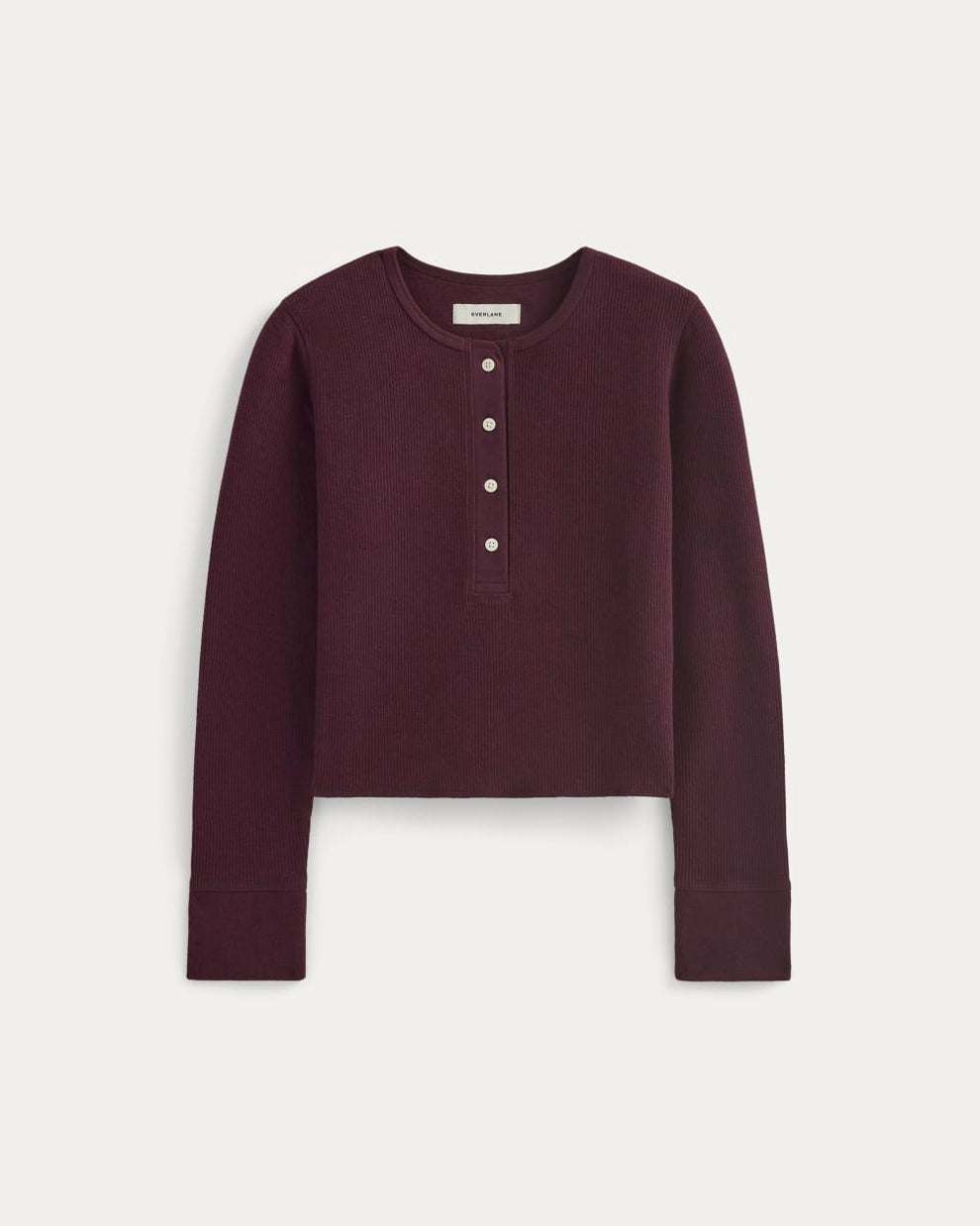 Boxy Henley in Cozy Waffle