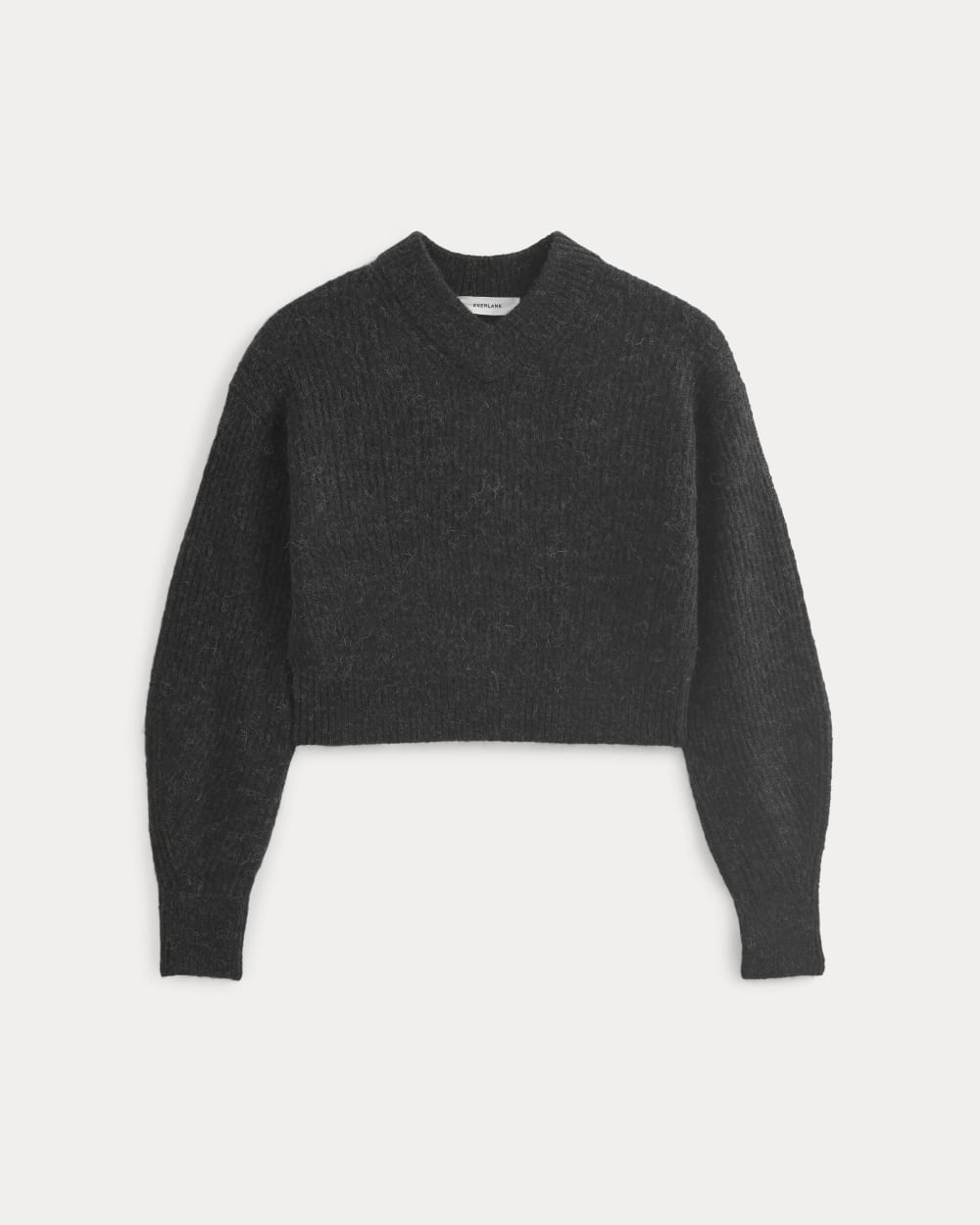 Cropped Cocoon Sweater in Alpaca | Heathered Black – Everlane