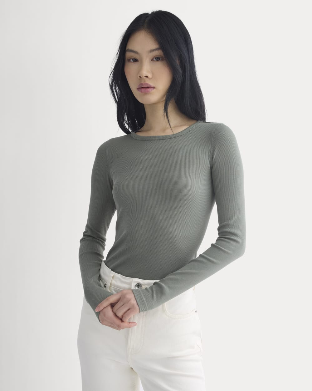 The Luxe Rib Long-Sleeve Crew