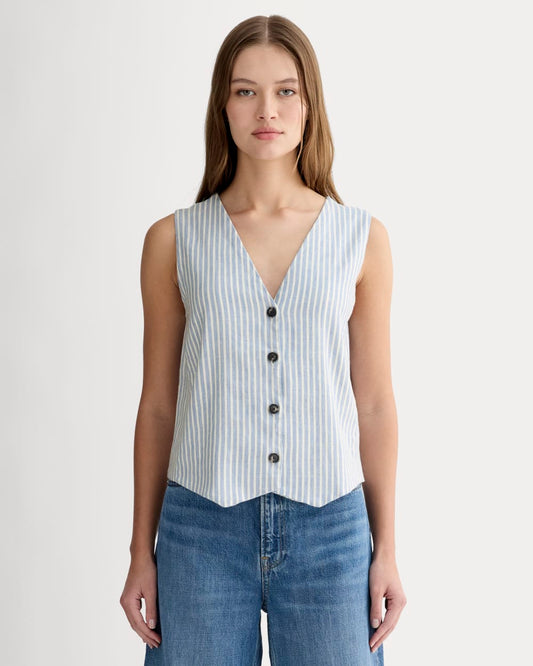 womens-vest-stretch-linen-bluebell-bone | primary