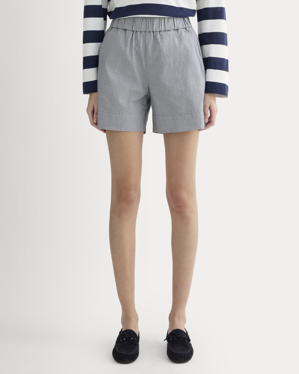 The Easy Short | Dark Denim Pinstripe – Everlane