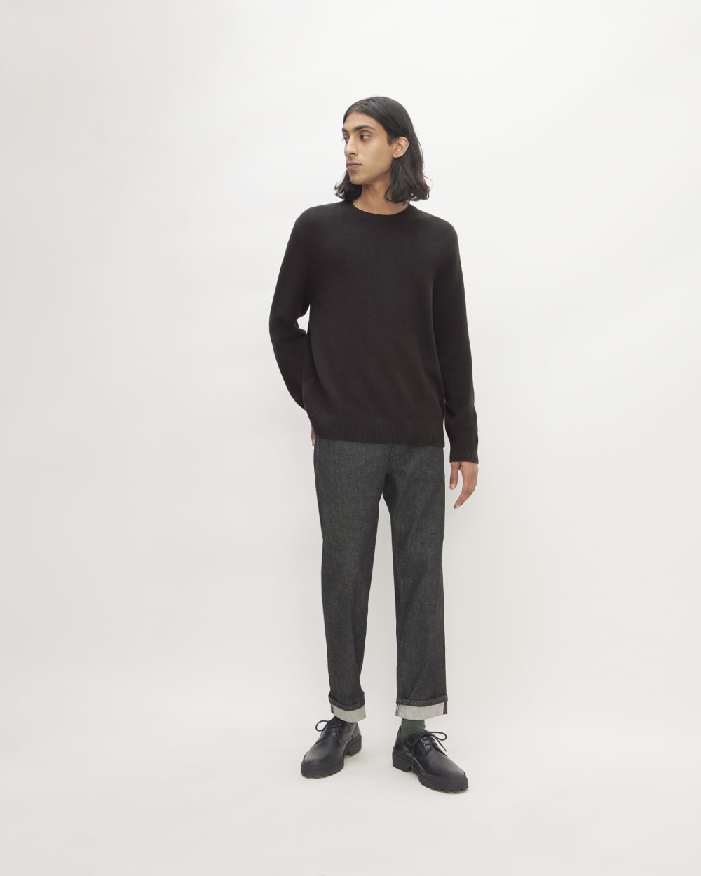 The Premium Merino Crew Neck Sweater | Black – Everlane