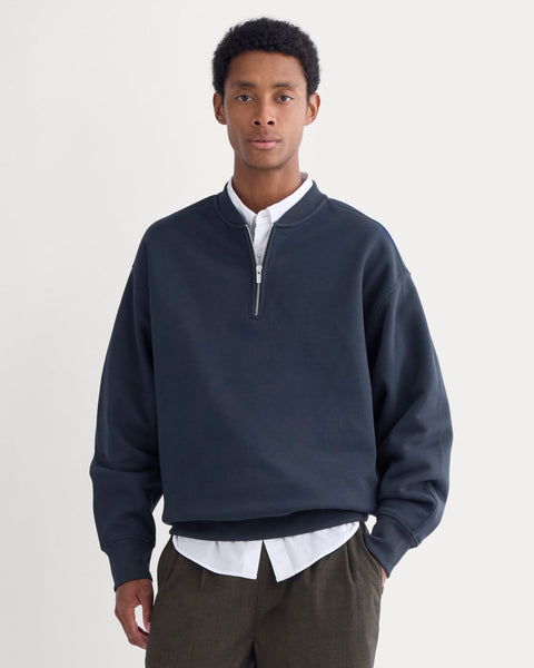 Luxe Fleece Half-Zip Pullover | Deep Navy – Everlane