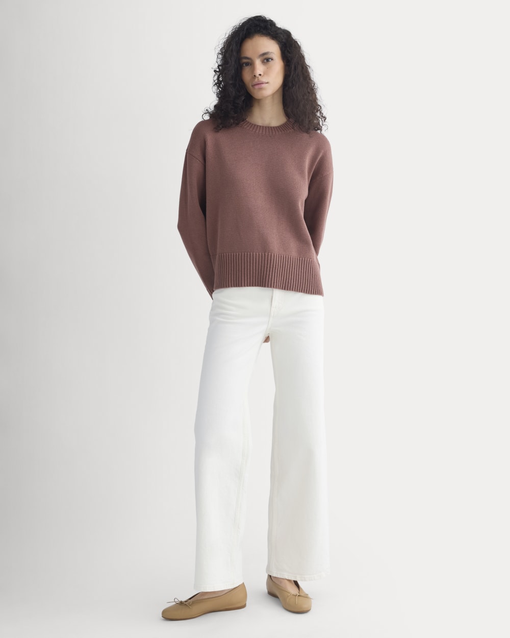 The Boxy Sweater in Everyday Cotton | Mocha – Everlane