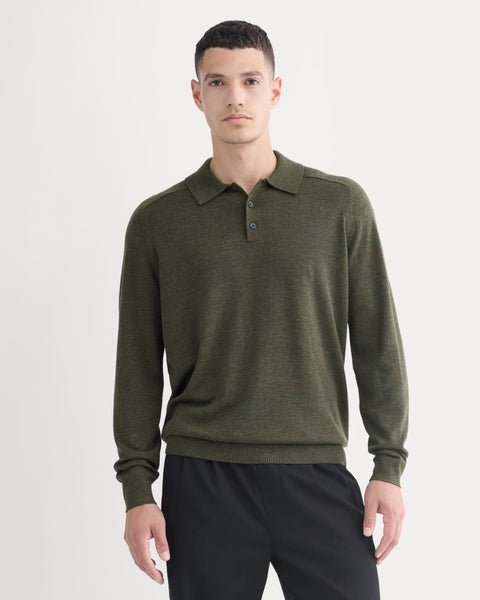 ULTERIOR ニットポロ Ultrasoft Polo Sweater | Navy – Everlane