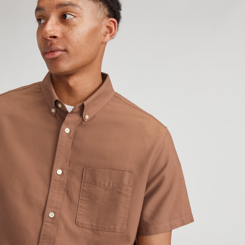 The Organic Short Sleeve Oxford Shirt | Carob Brown – Everlane