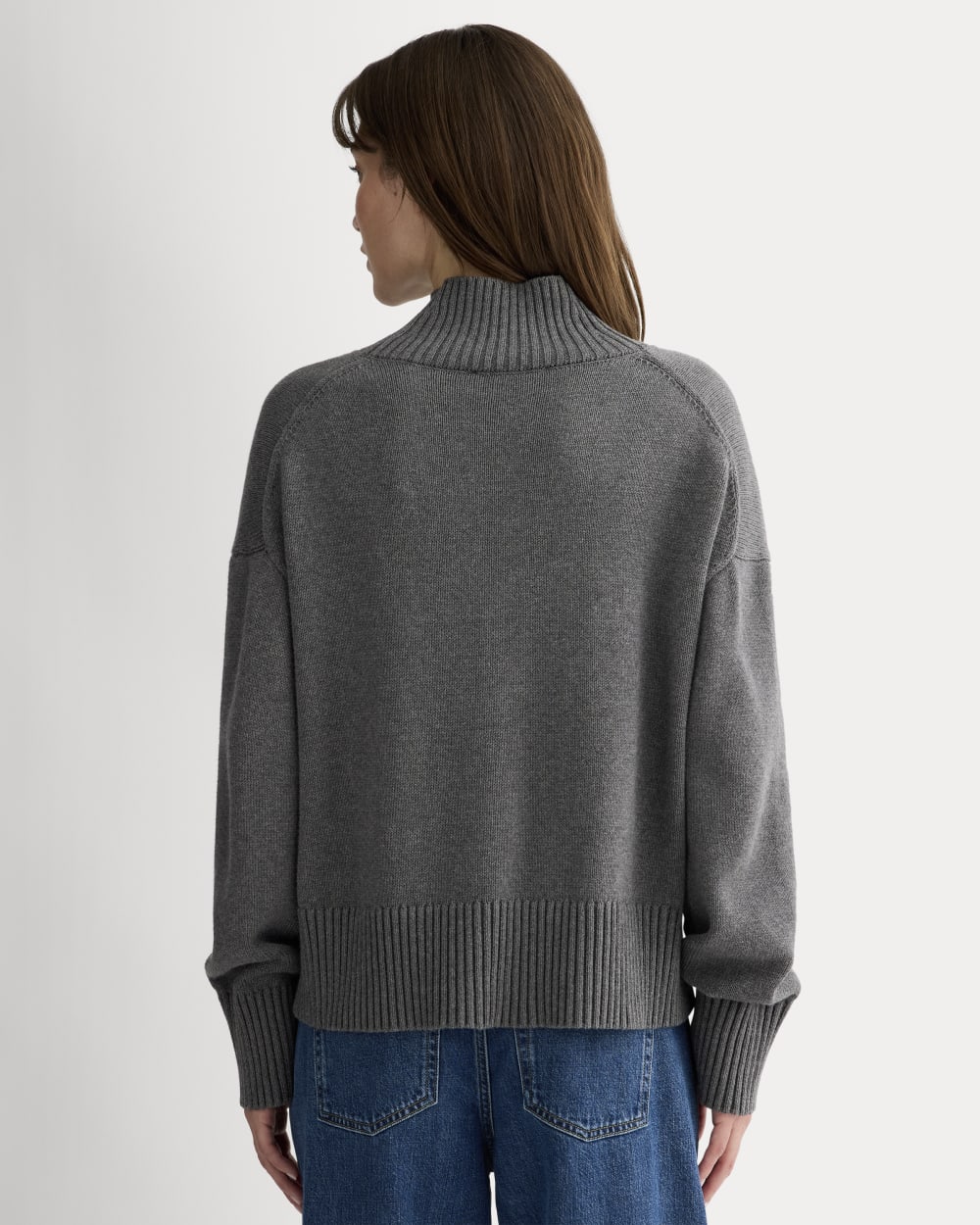 The Boxy Turtleneck in Everyday Cotton | Heathered Charcoal – Everlane