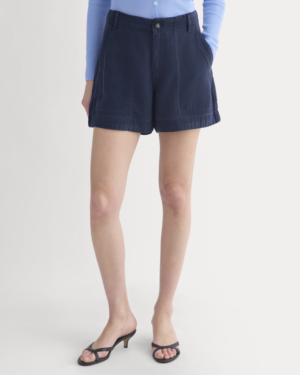 womens-tencel-darted-utility-short-navy