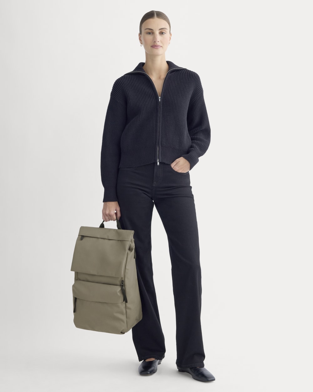 Everlane ReNew Transit Backpack In Warm Charcoal, Polyester