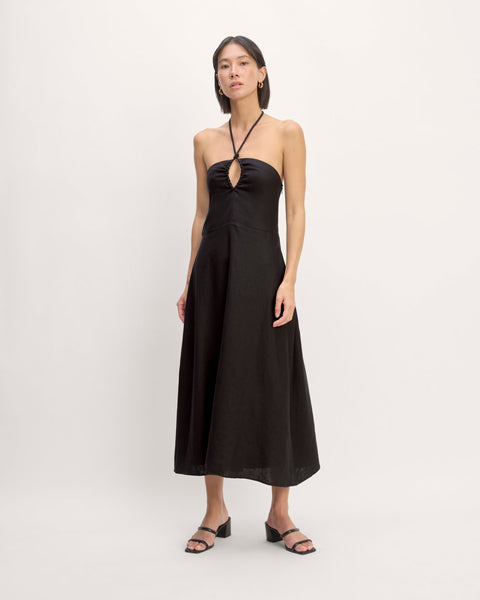 The Linen Halter-Neck Dress | Black Everlane The Linen Halter-Neck Dress | Black Everlane