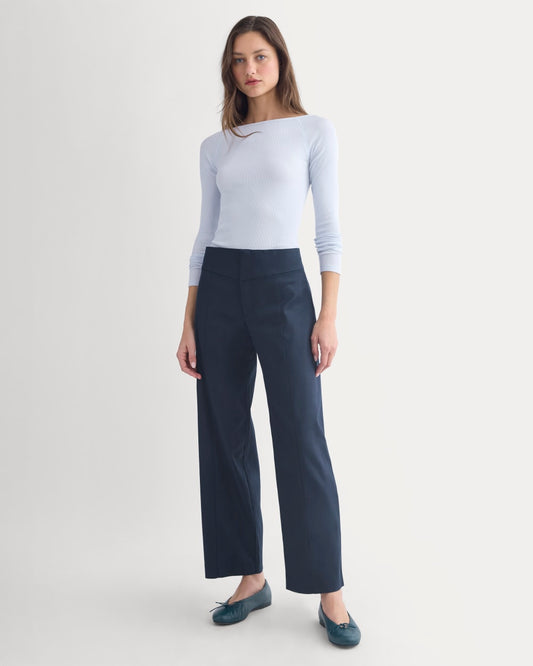 womens-tailored-drape-seam-pant-navy | primary