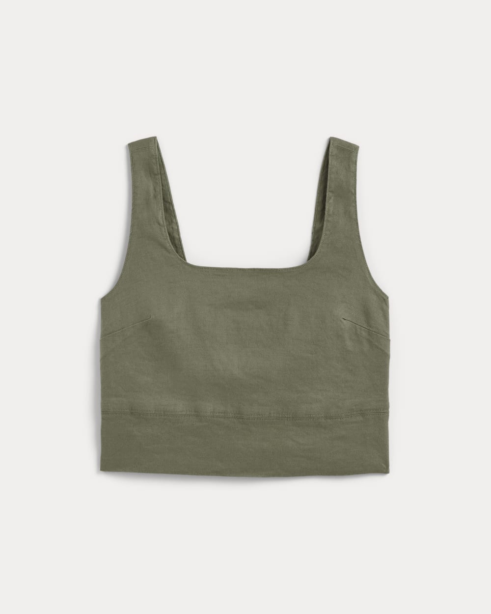 womens-square-tank-in-stretch-linen-lichen-green | alt