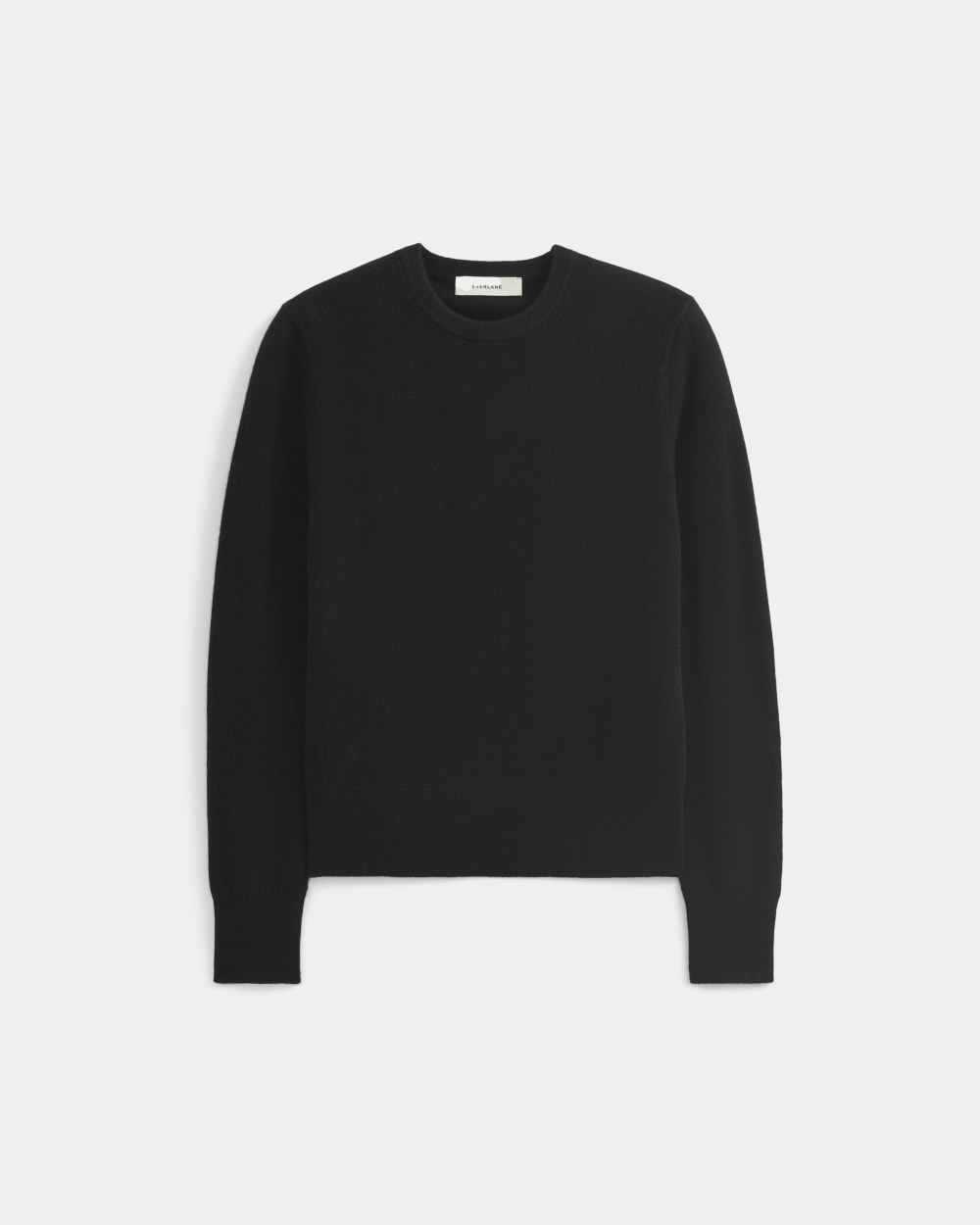 womens-cashmere-slim-crew-sweater-black | alt