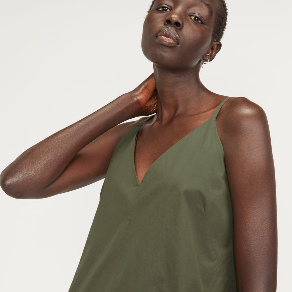 everlane cotton poplin dress The Poplin Slip Dress