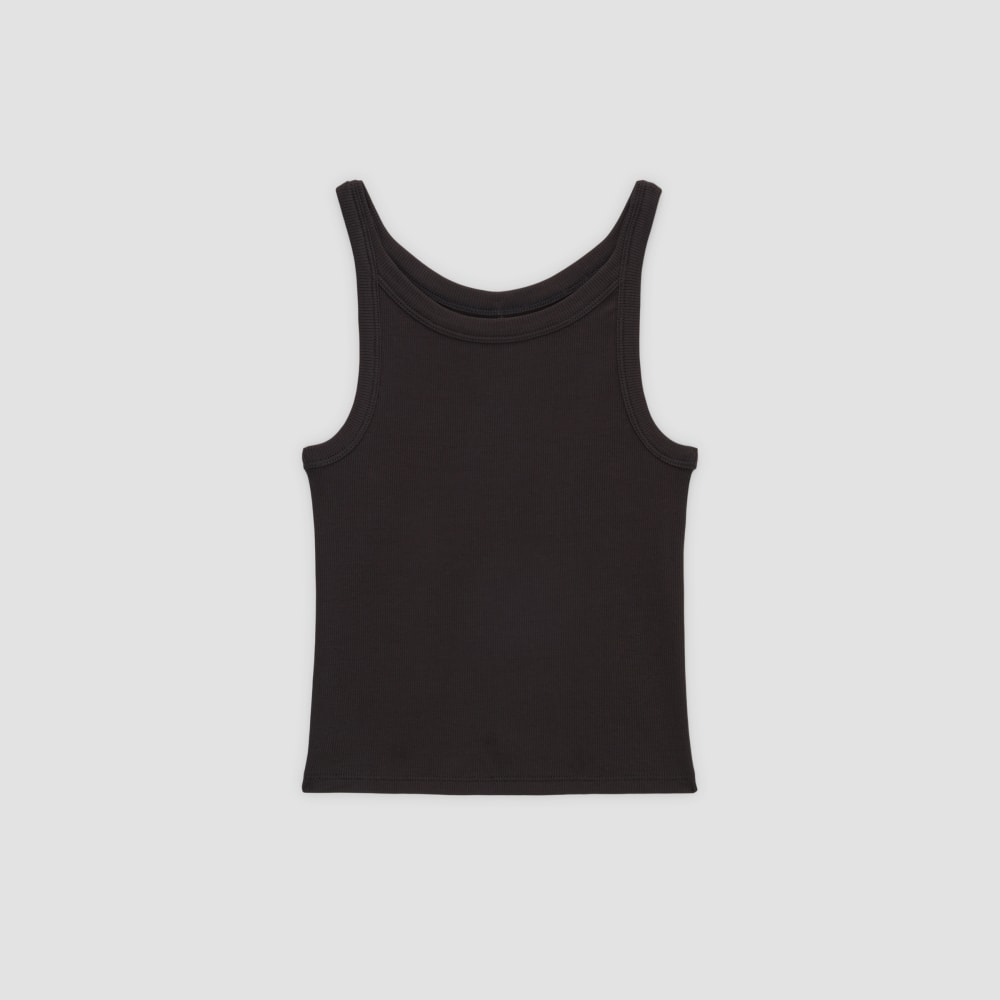 The Supima® Micro-Rib Cropped Tank | Black – Everlane